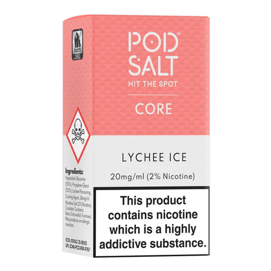 POD SALT LYCHEE ICE 30ML NICOTINE SALT E-LIQUID