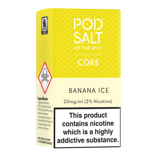 POD SALT BANANA ICE 30ML NICOTINE SALT E-LIQUID