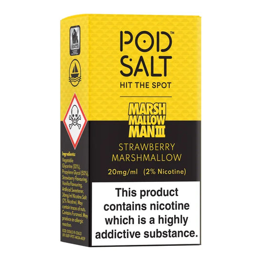 POD SALT MARINA MARSHMALLOW MAN 3 30ML NICOTINE SALT E-LIQUID FUSION