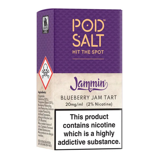 POD SALT BLUEBERRY JAM TART 30ML NICOTINE SALT E-LIQUID FUSION