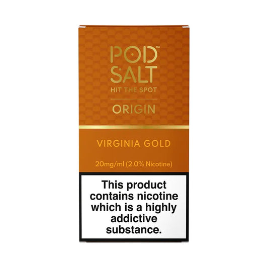 POD SALT ORIGIN VIRGINIA GOLD 30ML NICOTINE SALT E-LIQUID